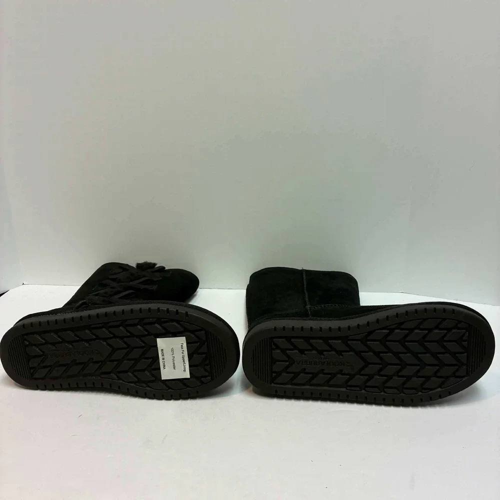 Koolaburra by UGG Victoria Tall Boots Womens 4 Black Suede Bow Detail